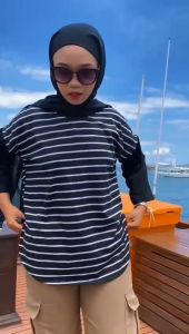 Blouse Salur Oversize Nikita Blus Katun CVC Comby S M L XL XXL 3XL Baju Atasan Remaja Korean Style