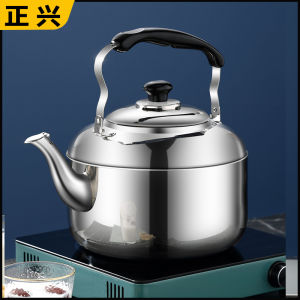 Large Capacity 304 Stainless Steel Whistling Kettle for Gas Stove Home Use Hot Water Pot for Open Flame Boiling Water Stove Top