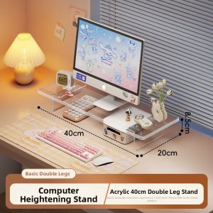 MUGG | Acrylic Multi-functional Monitor and Keyboard Shelf