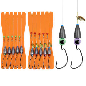 5pcs/lot Texas Rig Set for Bass Fishing Carolina Rig Kit Fishing Tackle Fishhooks Carp Fishing Hair Rigs Ready Made Boilie Bait