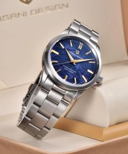 PAGANI DESIGN PD-1734 Quartz Mens Watches 40mm full Stainless Steel Business Waterproof Wrist Watches for Men