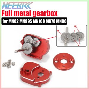 Full Metal Transmission Gearbox for 1/12 RC Crawler Car MN82 MN99S MN168 MN78 MN98 LC79 280 370 Brushled Motor Upgrade Parts