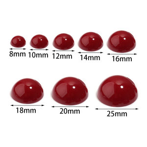 10-100Pcs Half Flatback Imitation Pearls Beads Red ABS Half Round Loose Beads For Nail Art DIY Craft Garment Decoration 8-25mm
