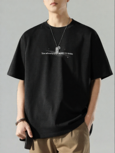 Wood soon | Japanese Round Neck Short Sleeve T-shirt Mens New Casual Summer