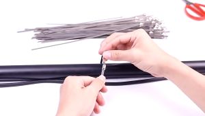 Stainless Steel Cable Tie Self-locking Metal Marine Cable Ties High-temperature Resistant Cable Steel Strips