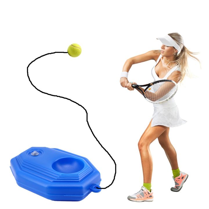 Singles Tennis Training Practice Tool Elastic Rope Base Self-Study Practice Tennis Trainer Especially For Beginners