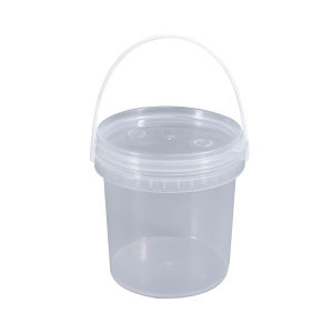 B.F.  1L 0.3L 0.5L Bucket with Seal Clear Storage Plastic Container Pail Food Packaging Canister