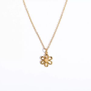 Hoa Nguyên Tố Khoét Hở Iolite Ins Phong Cách Đơn Giản Giữ Màu Đồng Mạ Vàng Vòng Đeo Cổ Cho Nữ Thời Trang Phụ Kiện Trang Sức