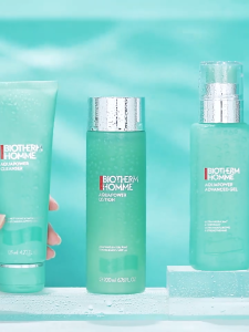 Biotherm Men Hydro-Dynamic Set: Facial Cleanser 125ml + Toner 200ml + Lotion 100ml Moisturizing & Oil-Control Gift for Boyfriend & Husband Comes with Brand Storage Bag