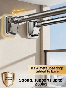 WEILAISHI | No-Drill Freestanding Ceiling Mounted Adjustable Clothes Drying Rack