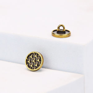 Retro Woven Metal Button for Shirt Sweater Open Cardigan Windbreaker Jacket Simple Large round Button Home Fabric DIY Sewing