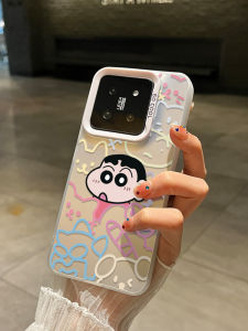 Cute Cartoon Couple Xiaomi 17 Phone Case Protective Acrylic Shell Laser Engraving Graffiti Pencil New 15Ultra Soft Cover 14/13pro 12/10s Protective