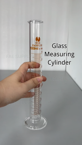 Glass Measuring Cylinder Set - 5 10 25 50 100 250 500 1000 ml - Easy-to-Use for School Science Experiments - High-Quality Glass - Long-Term Use - Easy to Clean