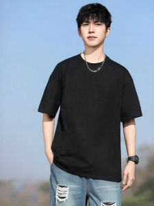 Warrior | Mens Cotton Loose Black Short Sleeve T-Shirt