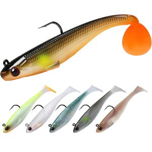 Mồi Câu Mềm Đã Được Gắn Sẵn Easy Catch Dành Cho Cá Bass Cá Hồi Cá Crappie Cá Walleye Với Động Tác Bơi Rung Độc Đáo Bộ 6 Cái Câu Cá Biển Sông Hồ.