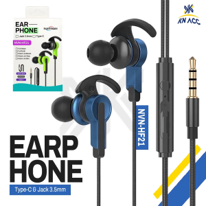 [KN ACC] NANVAN NVN-HF21 HEADSET EARPHONE GAMING SUPER BASS JACK 3.5MM / USB-C SPORT PREMIUM QUALITY