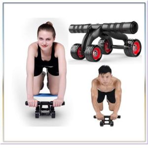 Con lăn tập bụng 4 bánh gym tại nhà tặng đệm gối dụng cụ tập cơ bụng đa năng cao cấp
