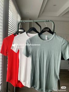 Lululemon Hold Tight Long Sleeve Shirt Modal Short Sleeve T-Shirt Womens Yoga Fitness Clothing Breathable Quick Dry Sports Wear