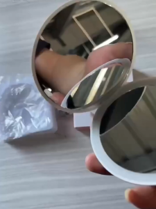 USB Rechargeable Handy Round LED Mirror 2X Magnifying Portable LED Pocket Mirror with Light Foldable Makeup Mirror