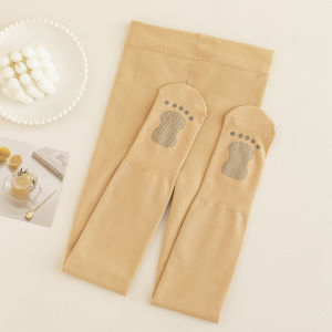 Girl White Dance Tights Autumn and Winter Thin Velvet Thickened Kids Professional Grading Leggings Feet Non-Slip plus Velvet