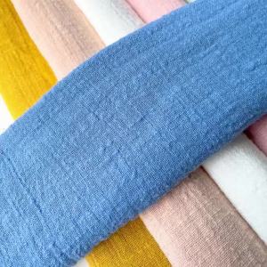 45x125CM Colorful Thin Linen Cotton Crepe Slub Crinkled Sluby Fabric Organic Natural Flax Cambric DIY Sewing Clothing Accessory