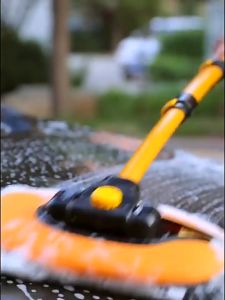 New Car Cleaning Brush Car Wash Brush Telescoping Long Handle Cleaning Mop Chenille Broom Auto AccessoriesCar Cleaning Brush 15° Elbow Adjustable Car Wash Brush Mop