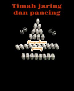 Timah Jaring Pancing 1KG Bentuk Kendang