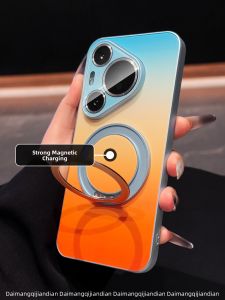 DAIMANG | Dopamine Style Phone Case Summer Fresh Orange Sea New Version Rotate Stand Full Protection