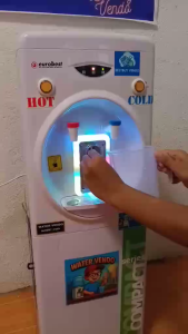 WATER VENDO MACHINE (COMPRESSOR COOLER - WITH PUSH BUTTON - HOT/COLD-EURO) Coin Operated Business