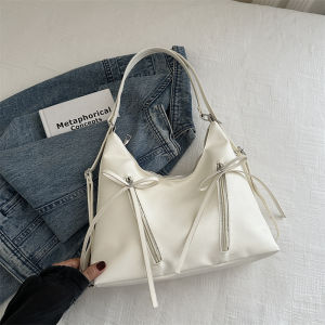 ทันสมัย กระเป๋าโท้ตปมผีเสื้อ ผู้หญิง ความจุขนาดใหญ่ 2024 กระเป๋าสะพายไหล่เดี่ยวสไตล์ใหม่ อินเทรนด์ และ ชิค ดีไซน์