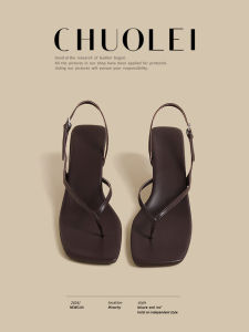 CHUOLEI | French Style Versatile New Thin Heeled Sandals Black