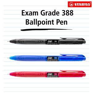 Stabilo 388 Exam Grade Retractable Ball Pen 0.5mm/0.7mm Needle Point - Blue Black Red Stabilo Renkli Kalem Stabilo Pens Stabilo Pencil Pen Price - Lazada