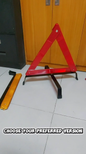 2PCS Heavy Duty Early Warning Device | LTO Standard Size | Reflector Emergency Triangle | With Storage Case