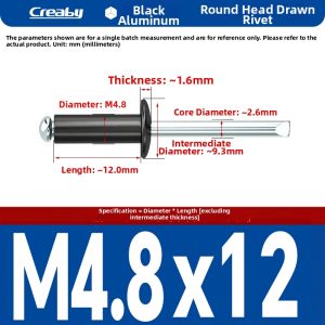 Creaby | K-type Round Aluminum Rivets