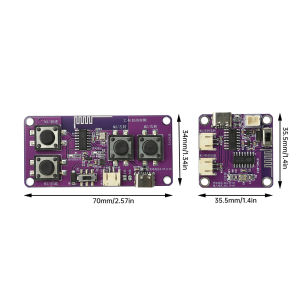 diymore | DC3-6V 2.4G Rechargeable 4-Channel Toy Car Remote Control Receiver Module Kit Type-C Interface 