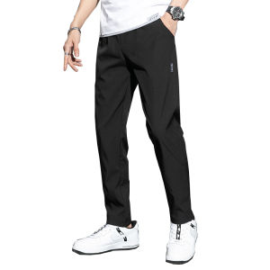Casual Sporty Mens Straight Leg Nine-Tenths Loose Fit Long Pants Spring Autumn New Style Cotton Polyester Blend Breathable