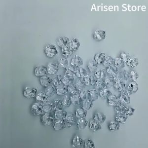 100PCS 11x14mm Acrylic Ice Rocks Crystals Stones Rhinestones Ice Cubes Transparent Diamond for Home Decor DIY Crafts Vase Party