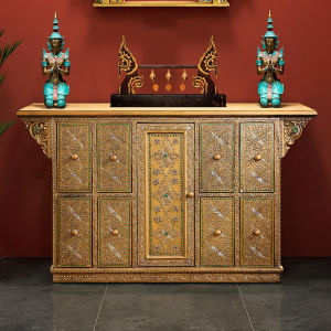 TAIMUJIA | Southeast Asian Style Retro Solid Wood Decor Cabinet
