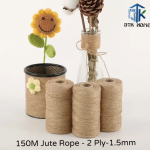 Cuộn Dây Thừng Gai Tự Nhiên Jute 150M x 1.5mm (2 Sợi ) – Dây Decor Trang Trí Handmade Buộc Quà