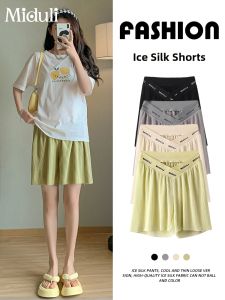 MIDULI | Maternity Shorts Summer Lightweight Large Size Low Waist Wide Leg