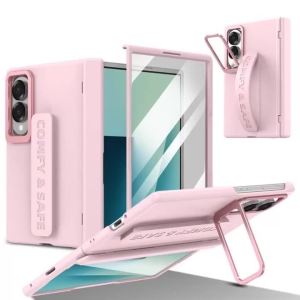 szhaiyu | Lens Bracket Phone Case For Samsung Galaxy Z Fold 8 7 6 5 4 Ultra With Wrist Strap Tempered Flim Magnetic Hinge Protection