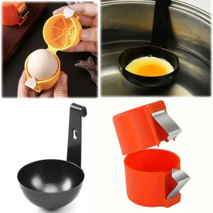 Non stick pan holder for boiled eggs convenient egg sheller for quick opening of eggs suitable for kitchen use