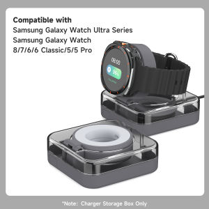 3 in 1 Charger Case for Samsung Galaxy Watch Original Cable Charging Cord Organizer Storage Box Phone Holder Watch Stand