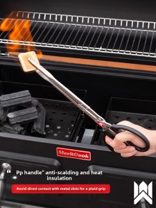 Fire Shepherd Charcoal Clip Carbon Clip Fire Tongs Lengthen and Thicken Stainless Steel Outdoor Barbecue Common Tools Accessories