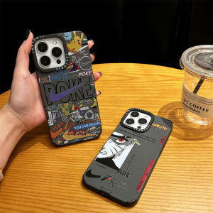 เคสโทรศัพท์ซิลิโคนดีลักซ์สำหรับ iPhone 12/13/14/15/16 ProMax Pikachu 16pro ลายการ์ตูนอะนิเมะกล้องป้องกันการลื่นรองรับด้านข้างชาร์จไร้สาย MagSafe