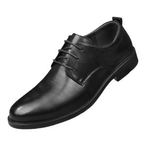 Business Formal Mens Leather Shoes Comfortable Fleece Lined Wedding Heightening Soft Bottom Work Dad Shoes Winter Warm