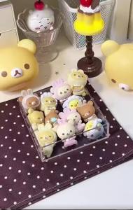 Funism | Genuine Rilakkuma Flocked Blind Box Figure Series Trendy Collectible Modle Toy Desktop Ornament Decoration Gift Customize