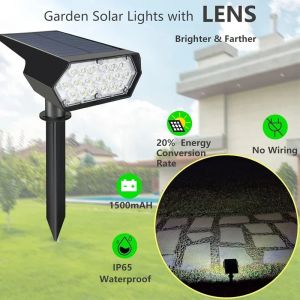 LED Solar Light Outdoor Landscape Lights IP65 Waterproof Solar Light with 2 Modes Garden Spotlight for Backyard Lawn Walkway