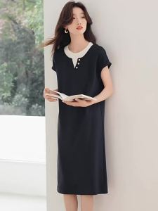 MOHANYIMEI | Color-blocked Outdoor Casual Versatile Dress