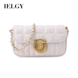 IELGY Ladies Fashion One-Shoulder PU Diamond Chain Bag